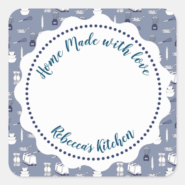 Étiquette Jam Canning | Mason Jar fait maison (Devant)