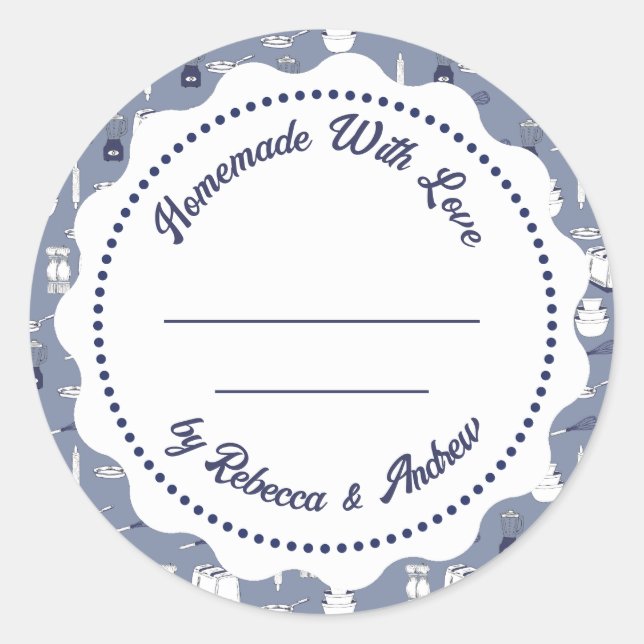 Étiquette Jam Canning | Mason Jar fait maison (Devant)