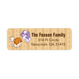 Étiquette Japonais gambadant Chin de chiots de Kawaii