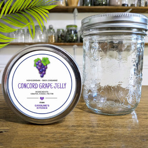 Étiquette Jar de fourrage de raisins