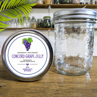 Étiquette Jar de fourrage de raisins