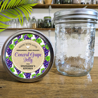 Étiquette Jar de fourre de raisin