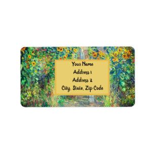 Étiquette Jardin aux fleurs de Monet