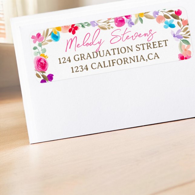 Étiquette Jardin Boho fleur sauvage graduation de prairie (Boho garden wildflowers meadow graduation label)