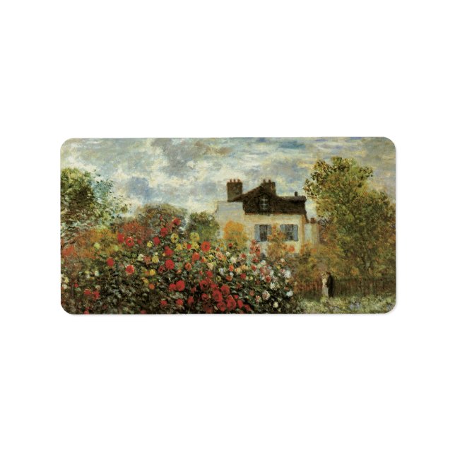 Étiquette Jardin de Monet à Argenteuil par Claude Monet (Devant)