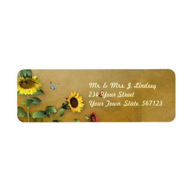 Étiquette Jardin de tournesol 1 (Devant)