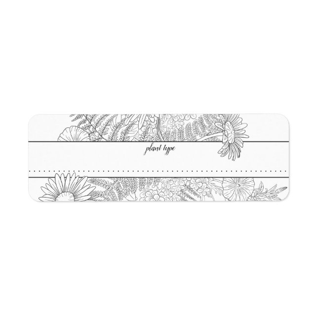 Étiquette Jardin Fleurs Semences Épargne Paquet Plante Type  (Devant)