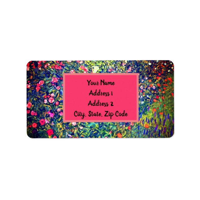 Étiquette Jardin italien Gustav Klimt (Devant)