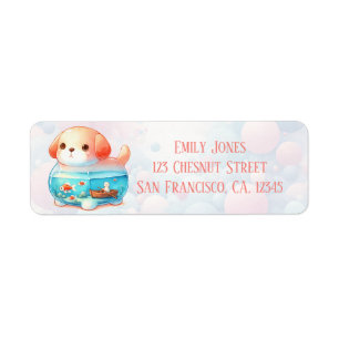 Étiquette Jarres d'animaux Whimsical - Chien - Adresse de re