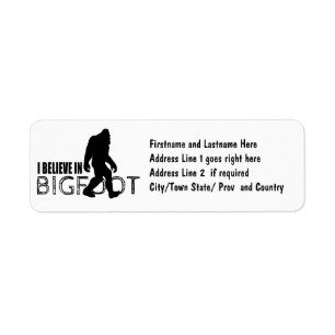 Étiquette Je crois en Bigfoot Sasquatch drôle