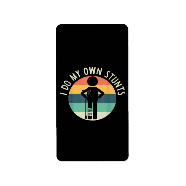 Étiquette je fais mes propres cascades (Devant)