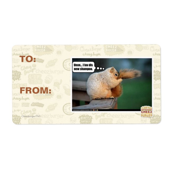 Étiquette Je luv dis nouveau shampooing (Devant)