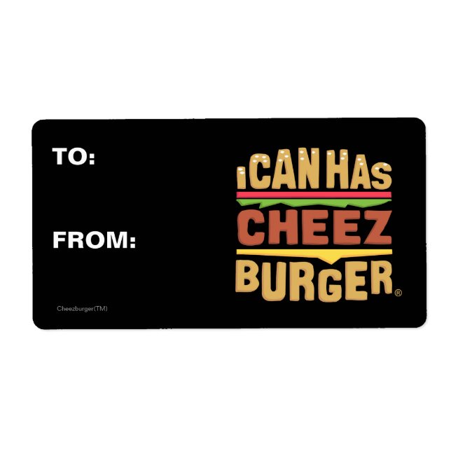 Étiquette Je peux avoir le logo Cheezburger (Devant)