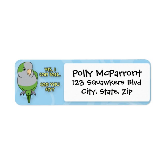 Étiquette Je Peux Parler Quaker Parakee (Devant)