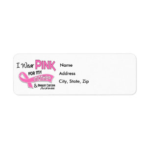 Étiquette Je porte le rose pour mon cancer du sein de la