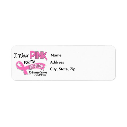 Étiquette Je porte le rose pour mon cancer du sein de la