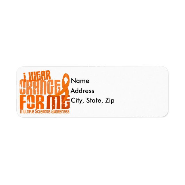 Étiquette Je Porte Orange Pour Moi Sclérose Multiples MS (Devant)