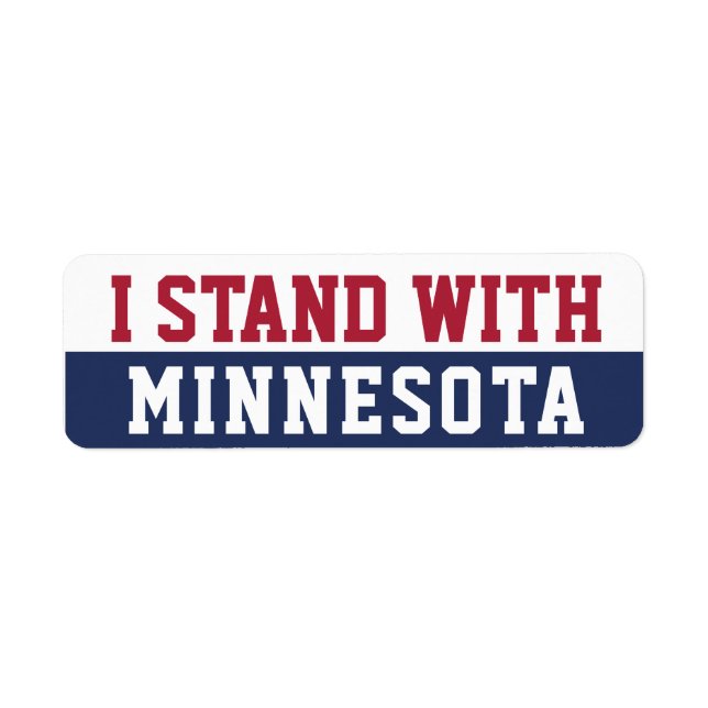 Étiquette Je suis avec Minnesota  (Devant)