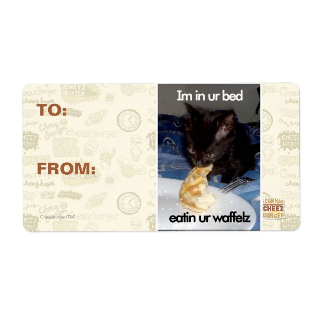 Étiquette Je suis dans votre lit (Devant)