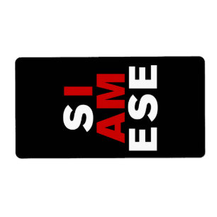 ÉTIQUETTE JE SUIS SIAMESE
