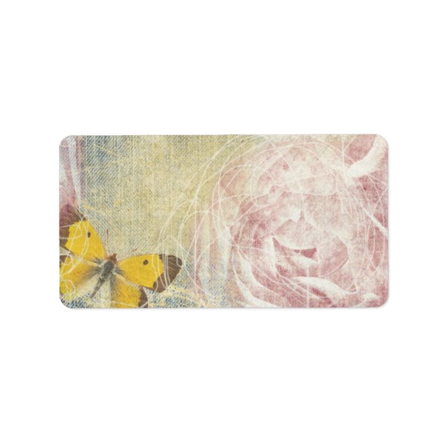 Étiquette JEANS ROSES & BUTTERFLITS Imprimer votre propre Ét (Devant)