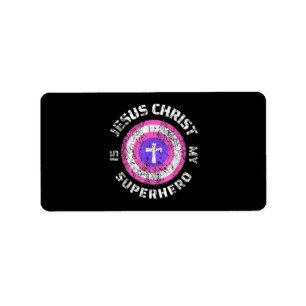 Étiquette Jésus Christ est mon super-héros Jésus