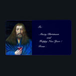ÉTIQUETTE JESUS CHRIST,THE CHALICE LABEL<br><div class="desc">Oil painting on wood 2010 by Alessandro Lumini (c)</div>