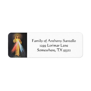 Étiquette Jésus Divine Miséricorde Religieux Catholique