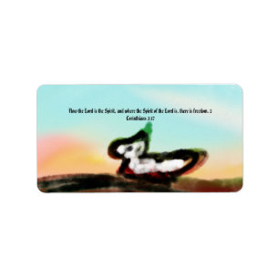 Étiquette jésus ici