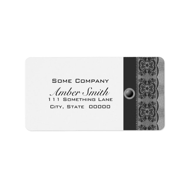 Étiquette Jeu de couverture en dentelle de tulipe (noir et b (Devant)