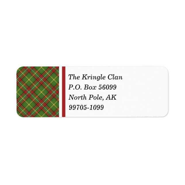 Étiquette Jeu de Noël vert (Devant)