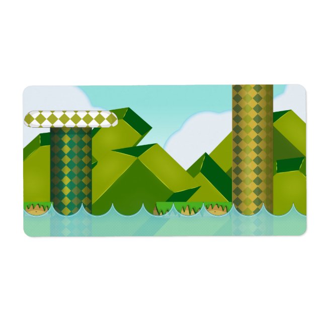Étiquette Jeu de plate-forme rétro (Devant)