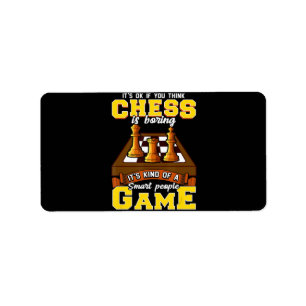 Étiquette jeu d'échecs gens intelligents drôle joueur d'éche