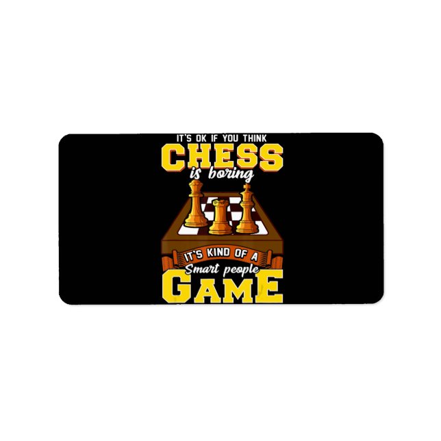Étiquette jeu d'échecs gens intelligents drôle joueur d'éche (Devant)