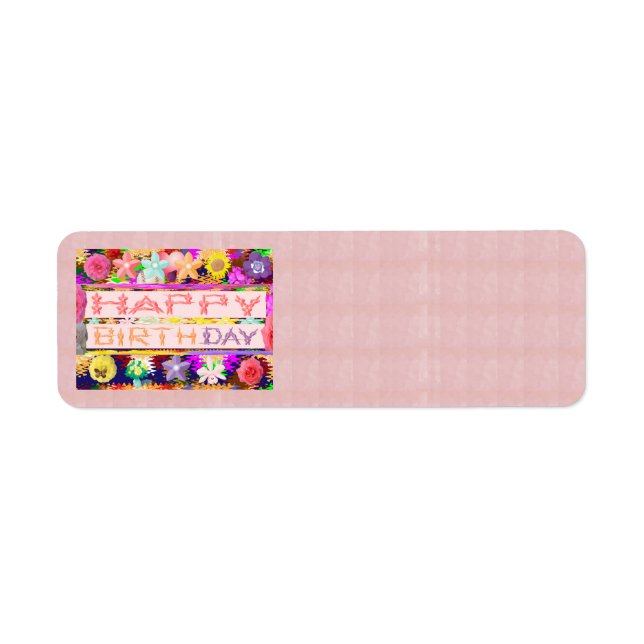 Étiquette JEUX anniversaire Joyeux anniversaire Joyeux teint (Devant)