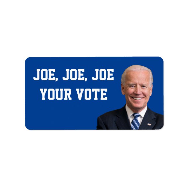 Étiquette Joe, Joe, Joe Votre Vote (Devant)