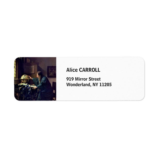 Étiquette Johannes Vermeer - L'astronome (Devant)