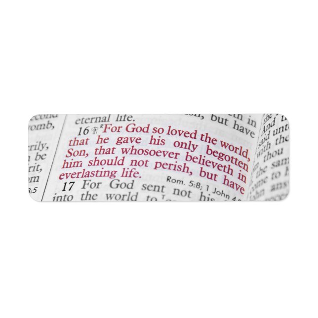 Étiquette John 3:16 (Devant)