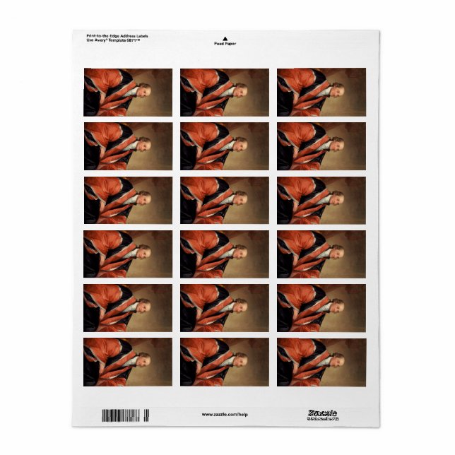 Étiquette John Jay, 1794 par Gilbert Stuart (Feuille entière)