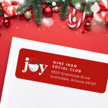 Joie de Noël Golf Moderne Rouge Festif