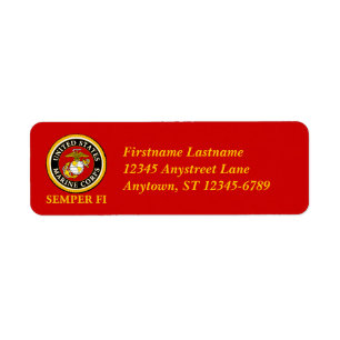 Étiquette Joint officiel marin des USA - Semper fi