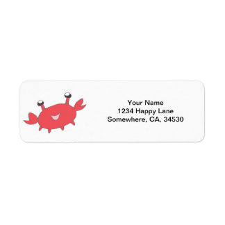 Étiquette Joli Crabe Rouge