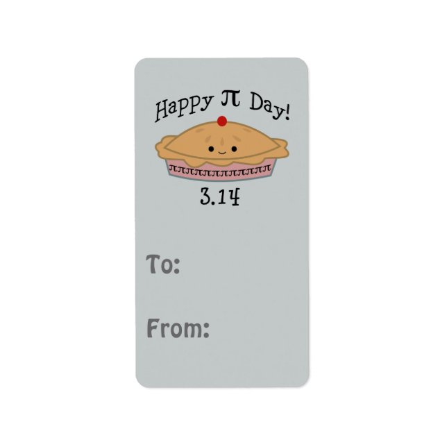 Étiquette Joli Joyeux Pi Day ! (Devant)