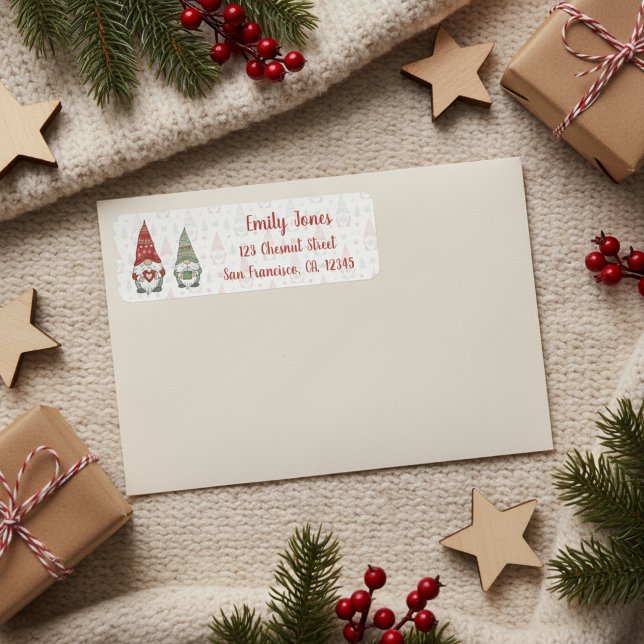 Étiquette Joli lutin de Noël scandinave   (Créateur téléchargé)