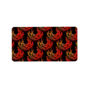 Étiquette Joli motif d'art abstrait moderne boho élégant #50