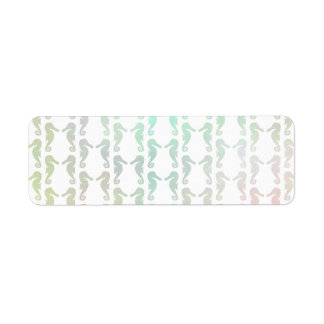 Étiquette Joli Motif de Seahorse couleur Pastel