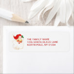 Étiquette Joli Père Noël Vintage Adresse de retour<br><div class="desc">Jolie étiquette d'adresse de retour de Noël avec un Père Noël vintage et votre adresse de retour en rouge. Ces étiquettes d'adresse de retour de vacances ajouteront une touche festive à vos cartes de Noël.</div>