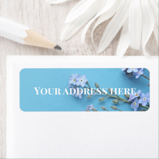 Étiquette Joli printemps Oubliez-moi pas les fleurs