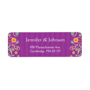 Étiquette Joli Violet Violet Fleur Floral Stylish RSVP