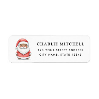 Étiquette Jolie adresse de retour pour les fêtes de Noël ave